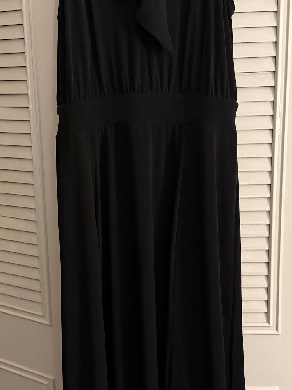 NWT Lane Bryant Black Knit Tie Neck Halter Maxi Dress Women’s Plus Sz 14/16 - Picture 3 of 8